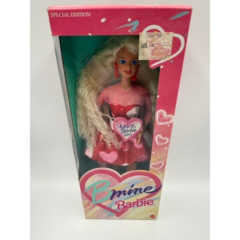 Mattel B Mine Barbie Doll 1993 Special Edition Valentine Heart Dress 11182 NIB